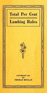 Total Per Cent Lambing Rules book cover