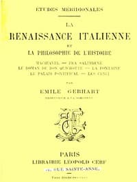 La Renaissance Italienne et la Philosophie de l'Histoire