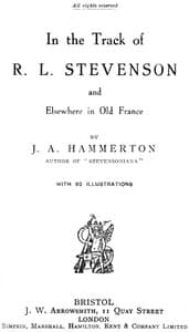 In the Track of R. L. Stevenson and Elsewhere in Old France book cover