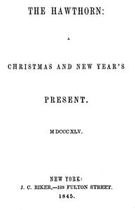 The Hawthorne: A Christmas and New Years Present