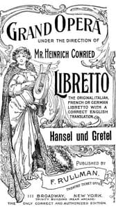 Hänsel and Gretel: A Fairy Opera in Three Acts book cover