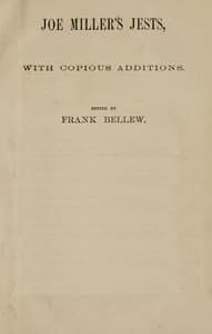 Joe Miller's Jests, with Copious Additions book cover