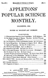 Appletons' Popular Science Monthly, December 1898
Volume LIV, No. 2, December 1898