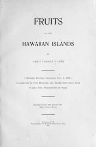 Fruits of the Hawaiian Islands