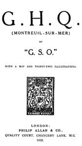 G. H. Q. (Montreuil-Sur-Mer) by "G.S.O." book cover