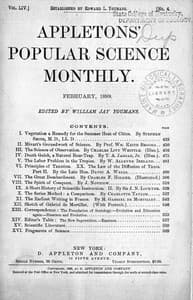 Appletons' Popular Science Monthly, February 1899
Volume LIV, No. 4, February 1899 book cover