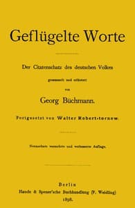 Geflügelte Worte: Der Citatenschatz des deutschen Volkes book cover
