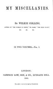 My Miscellanies, Vol. 1 (of 2) book cover