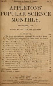 Appletons' Popular Science Monthly, November 1898
Volume 54, November 1898 book cover