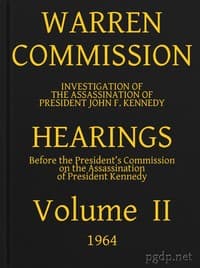 Warren Commission (02 of 26): Hearings Vol. II (of 15) book cover