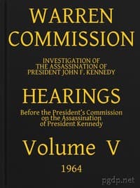 Warren Commission (05 of 26): Hearings Vol. V (of 15) book cover