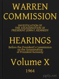 Warren Commission (10 of 26): Hearings Vol. X (of 15) book cover