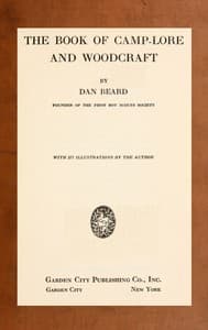 The Book of Camp-Lore and Woodcraft book cover