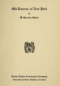 Old Taverns of New York book cover