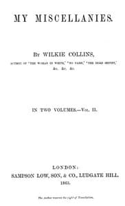 My Miscellanies, Vol. 2 (of 2) book cover