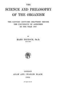 The Science and Philosophy of the Organism book cover