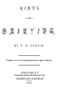Hints on Dairying