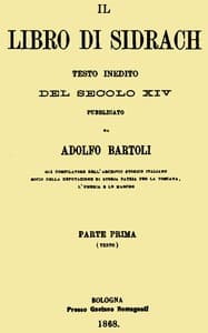 Il libro di Sidrach: testo inedito del secolo XIV
pubblicato da Adolfo Bartoli