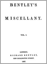 Bentley's Miscellany, Volume I book cover