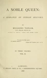A Noble Queen: A Romance of Indian History (Volume 2 of 3)