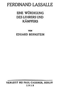 Ferdinand Lassalle: Eine Würdigung des Lehrers und Kämpfers