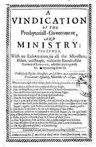 A Vindication of the Presbyteriall-Government and Ministry book cover