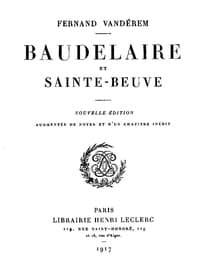 Baudelaire et Sainte-Beuve