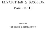 Elizabethan & Jacobean Pamphlets book cover