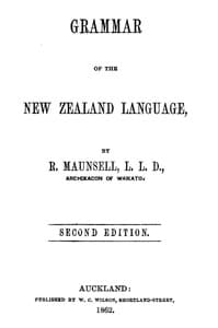 Grammar of the New Zealand language (2nd edition) book cover