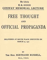 Free Thought and Official Propaganda