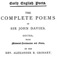 The Complete Poems of Sir John Davies. Volume 1 of 2. book cover