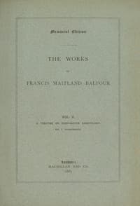 The works of Francis Maitland Balfour, Volume 2 (of 4)