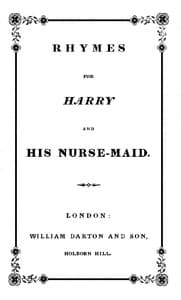 Rhymes for Harry and His Nurse-Maid