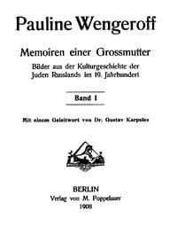 Memoiren einer Grossmutter, Band I
Bilder aus der Kulturgeschichte der Juden Russlands im 19. Jahrhundert