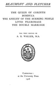 Beaumont and Fletcher's Works, Vol. 06 of 10