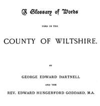 A Glossary of Words used in the Country of Wiltshire book cover