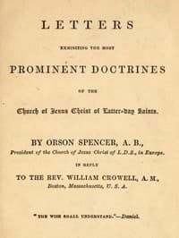 Letters Exhibiting the Most Prominent Doctrines of the Church of Jesus Christ of Latter-Day Saints