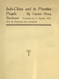 Indo-China and its primitive people