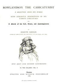 Rowlandson the Caricaturist; a Selection from His Works. Vol. 2