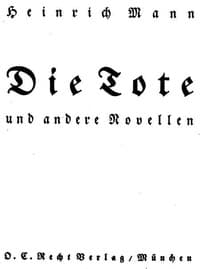 Die Tote und andere Novellen book cover
