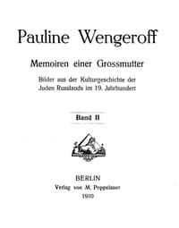Memoiren einer Grossmutter, Band II
Bilder aus der Kulturgeschichte der Juden Russlands im 19. Jahrhundert book cover