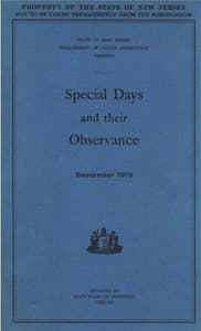 Special Days and Their Observance
September 1919