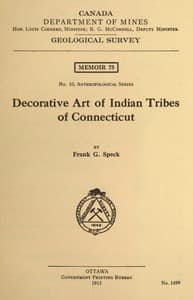 Decorative Art of Indian Tribes of Connecticut