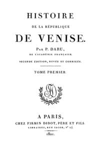 Histoire de la République de Venise (Vol. 1) book cover