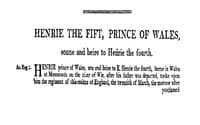 Chronicles of England, Scotland and Ireland (3 of 6): England (2 of 9)
Henrie the Fift, Prince of Wales, Sonne and Heire to Henrie the Fourth