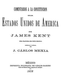 Comentarios a la Constitucion de los Estados Unidos de América book cover