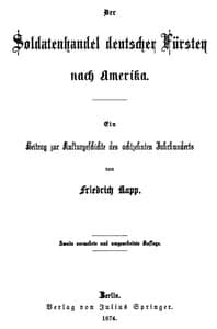 Der Soldatenhandel deutscher Fürsten nach Amerika