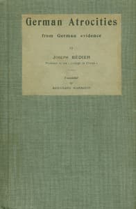 German Atrocities from German Evidence book cover