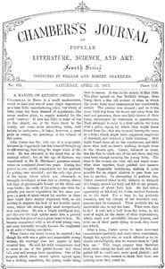 Chambers's Journal of Popular Literature, Science, and Art, No. 695
April 21, 1877. book cover