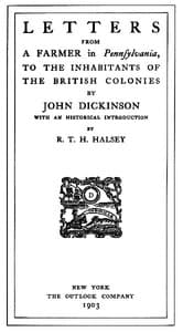 Letters from a Farmer in Pennsylvania, to the Inhabitants of the British Colonies book cover